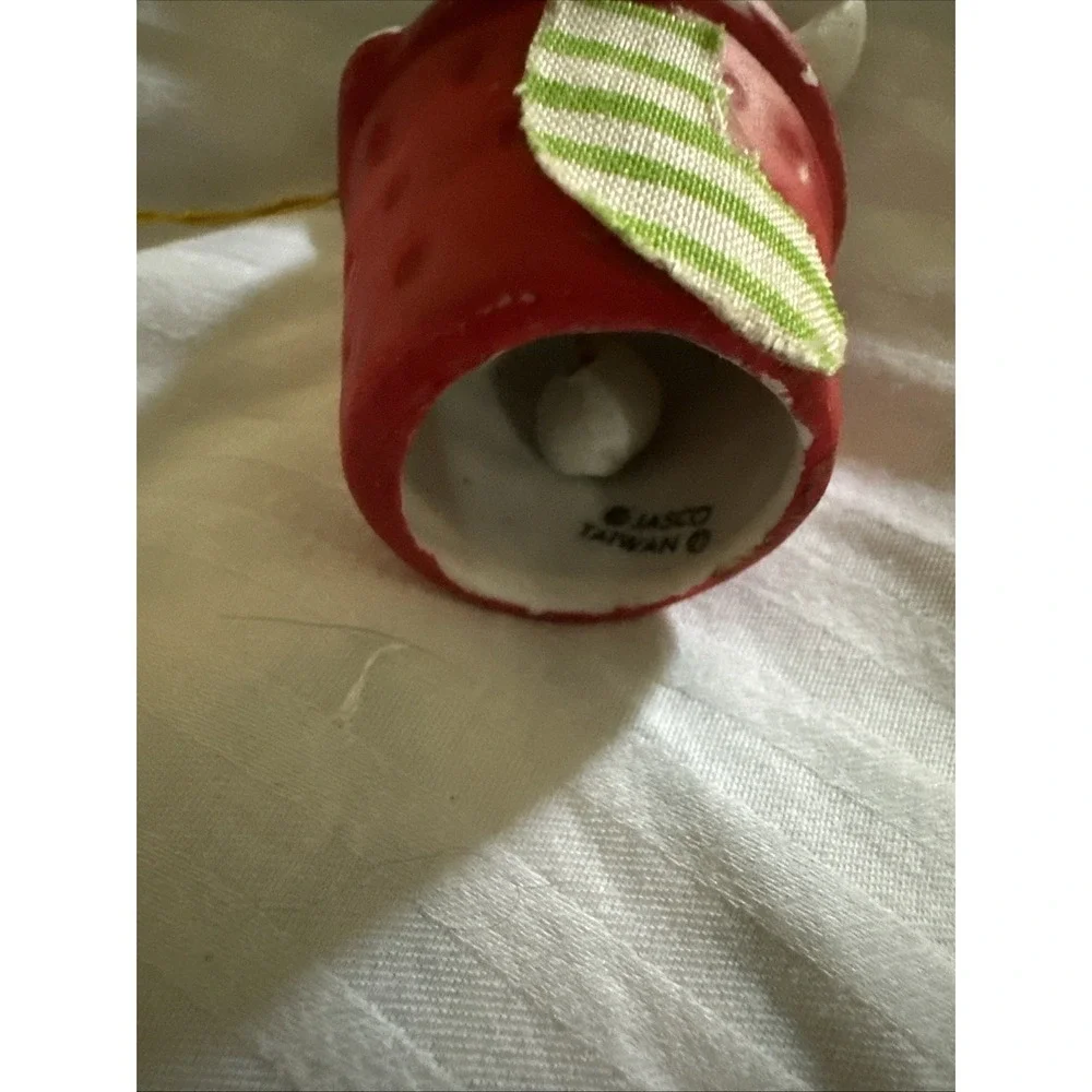Vintage 1985 Lil Chimers  Ornament Jasco Porcelain Mouse & Beaver Bells Set Of 2